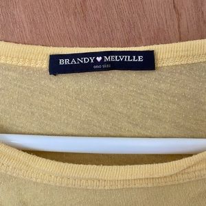 Vintage pastel yellow Brandy Melville crop top